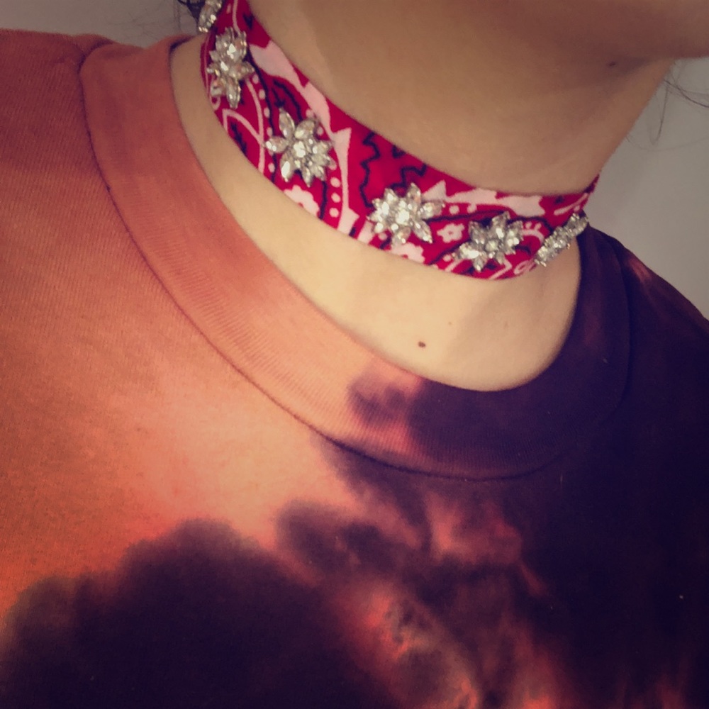 embellished bandana Choker